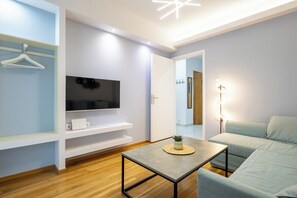 Apartment, 1 Bedroom, Balcony, City View | Desk, soundproofing, iron/ironing board, free cots/infant beds