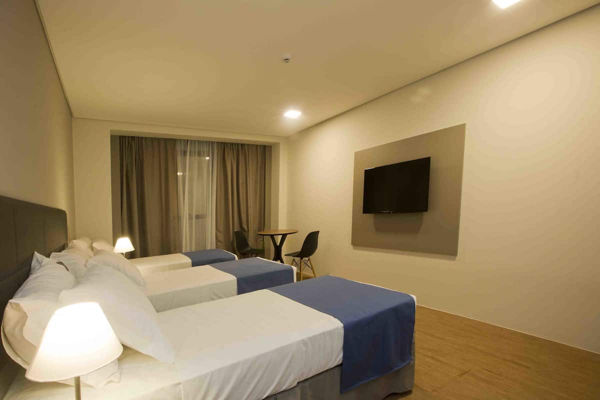 Pillow-top beds, minibar, in-room safe, desk
