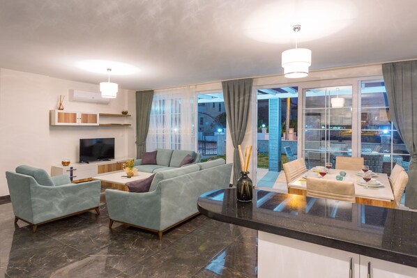 Villa, 3 Bedrooms, Private Pool | Living area | LCD TV