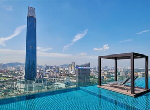 2 outdoor pools, open 7:00 AM to 10:00 PM, pool loungers - Tribeca Serviced Suites Bukit Bintang, managed by Federal Hotels International (Kuala Lumpur)
