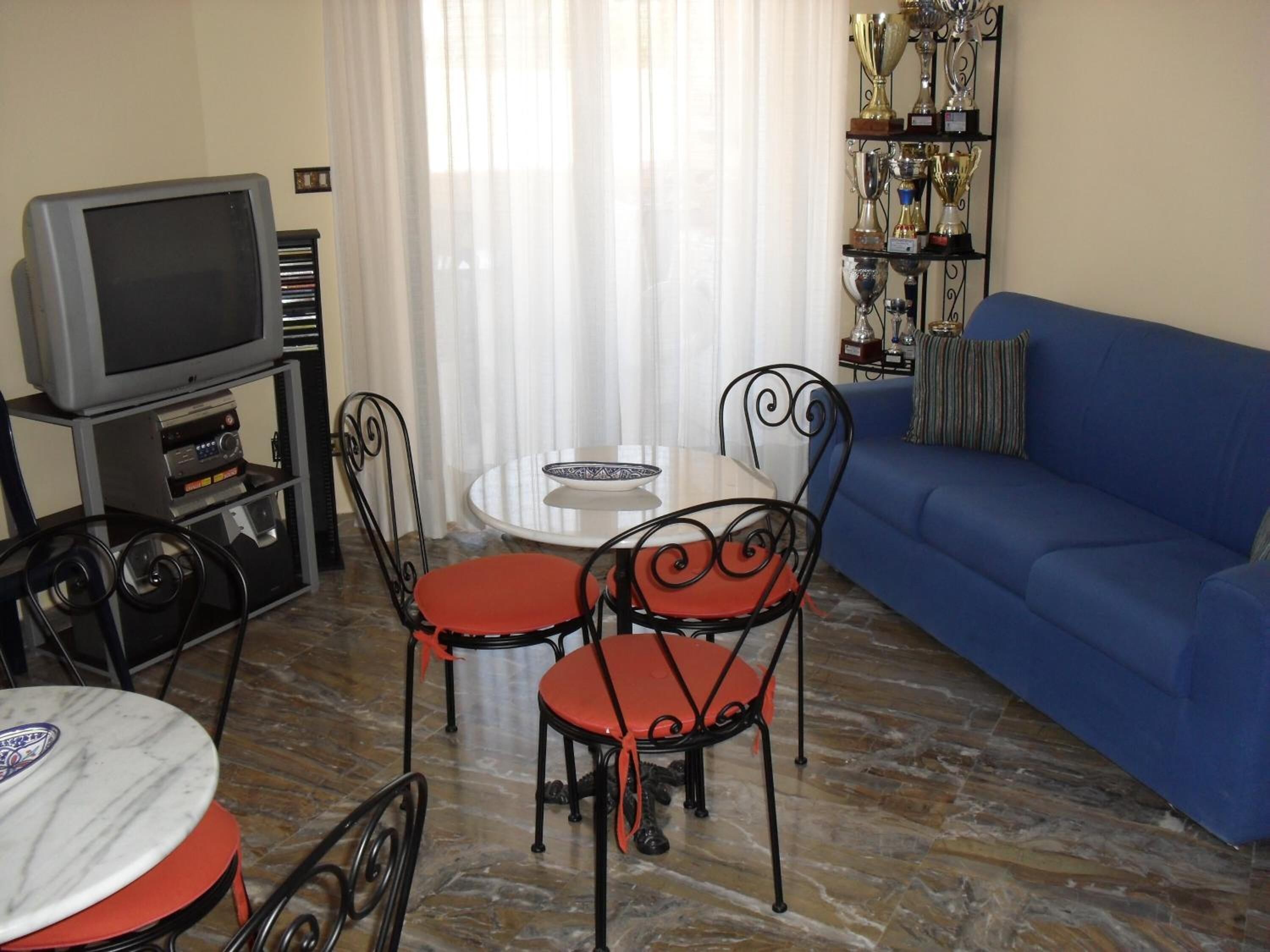 22-inch flat-screen TV with digital channels, TV