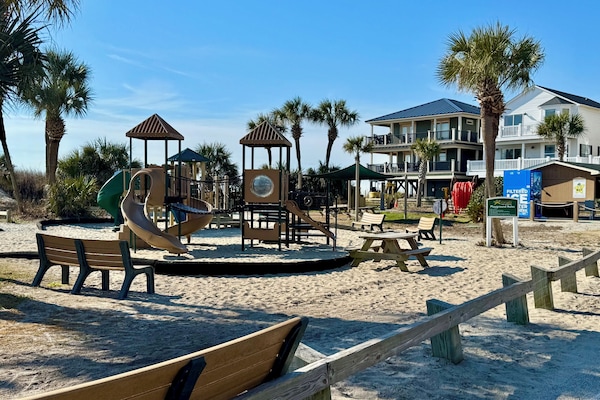 Playground on the beach is within walking distance