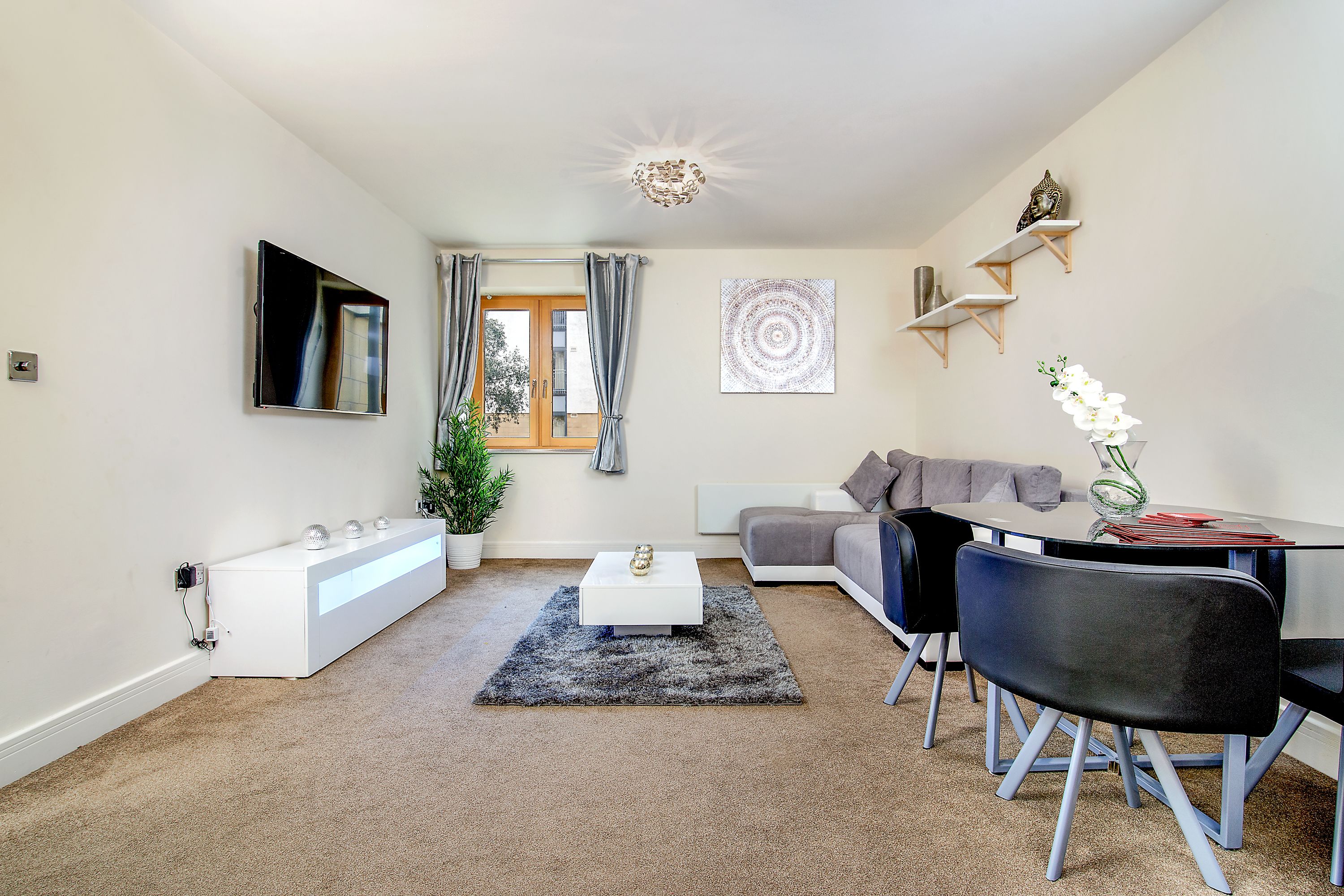 Apartment, 2 Bedrooms, Ensuite (The President ) | Living area | 55-inch flat-screen TV with digital channels, TV