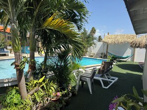 Outdoor pool - Casalina Garden Apartment Aruba (Noord)