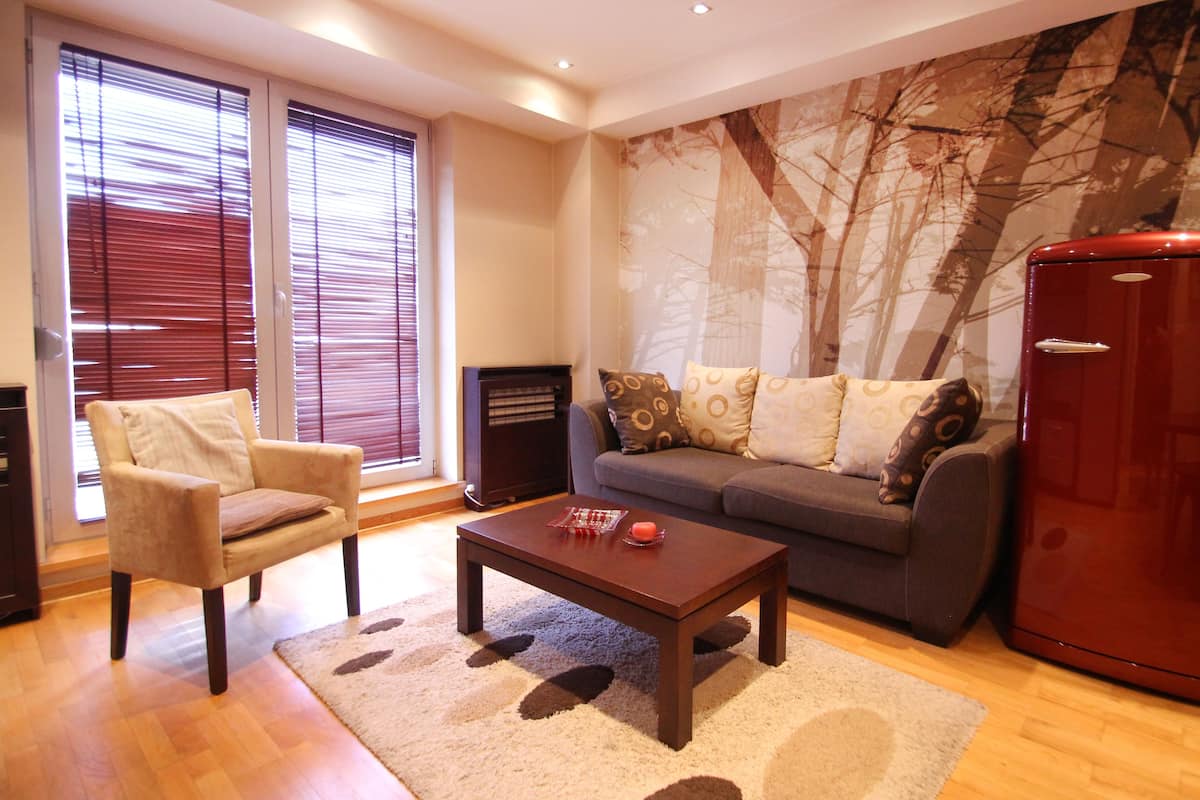Apartamento Premium, 1 habitación, no fumadores | Zona de estar | Una televisión de pantalla plana
