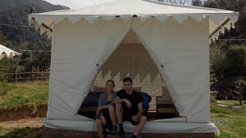 Executive Tent, 1 Double Bed, Shared Bathroom, Hill View | View from room