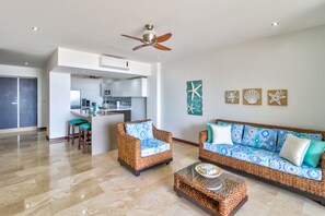 Apartment, 2 Bedrooms, Non Smoking, Beach View | Living area | Flat-screen TV - Breakwater Point 602 (Jacó)