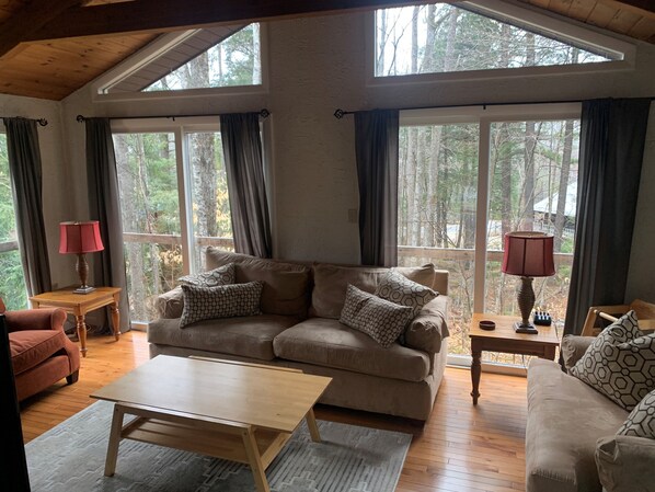 Smart TV, fireplace, DVD player