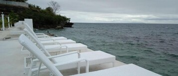 En la playa, snorkel