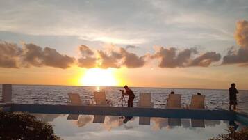 On the beach, snorkeling