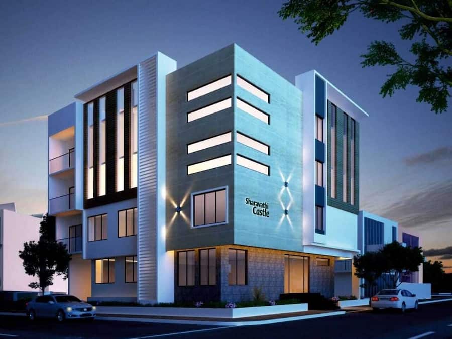 Front of property – evening/night