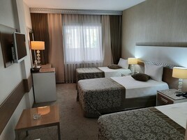 Quarto triplo standard | Frigobar, cofres nos quartos, escrivaninha