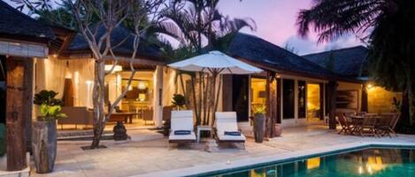 Front of property – evening/night