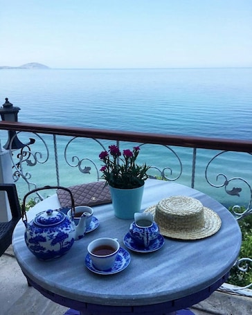 华丽双人房, 按摩浴缸, 海景 | 阳台
