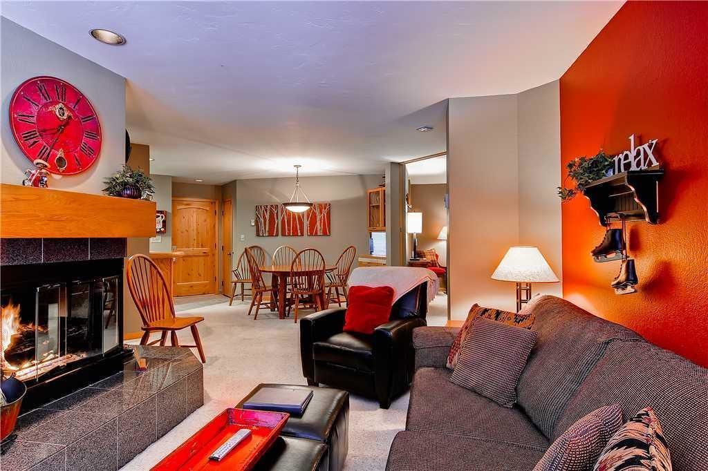 Condo, Multiple Beds (1202 Trappeurs Lodge, Trappeur's Cros) | Living area | TV, fireplace