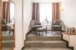 32-inch flat-screen TV with satellite channels, TV