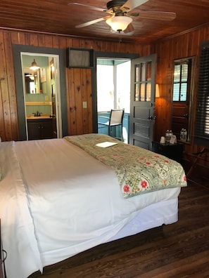 Standard Room, 1 King Bed, Balcony (The Chimney Rock Room) | Premium bedding, free WiFi, bed sheets - The Riverside Lodge at Chimney Rock (Chimney Rock)