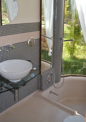 Apartment, 1 Schlafzimmer, Poolblick (6 persons) | Badezimmer