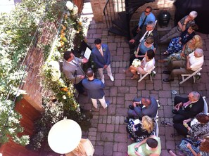 Outdoor wedding area