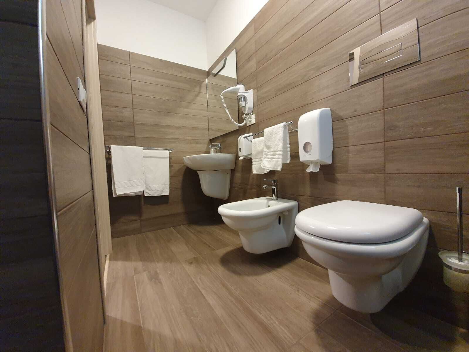 deluxe room, 1 queen bed | bathroom | shower, hair dryer, bidet, towels