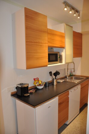 Fridge, microwave, coffee/tea maker, electric kettle - Appartment Graz Zentrum (Graz)