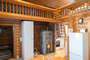 Sini | Living area | 32-inch flat-screen TV with digital channels, TV, fireplace