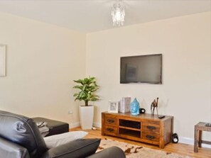 Luxury Penthouse, Multiple Beds, Terrace, Beach View | Living room | Flat-screen TV