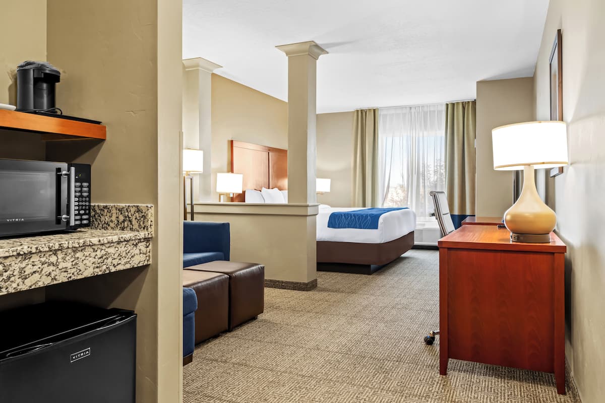 Suite Premium, 1 cama King size y sofá cama | Camas con pillow-top, muebles diferentes y escritorio