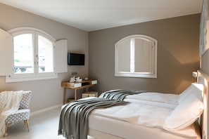 Double or Twin Room, Mountain View (La Bianca) | Frette Italian sheets, premium bedding, down comforters - Bianco Hotel (Primaluna)