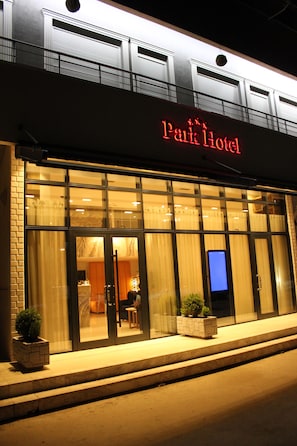 Front of property - evening/night - Park Hotel Tirana (Kashar)