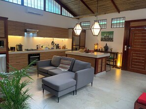 Exclusive Villa, Multiple Beds, Garden View | Living area | Flat-screen TV, Netflix - Uva Blue Villas (Cahuita)