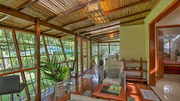 Exclusive Villa, 2 Queen Beds, Garden View | Living area | Flat-screen TV, Netflix