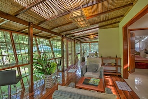 Exclusive Villa, 2 Queen Beds, Garden View | Living area | Flat-screen TV, Netflix