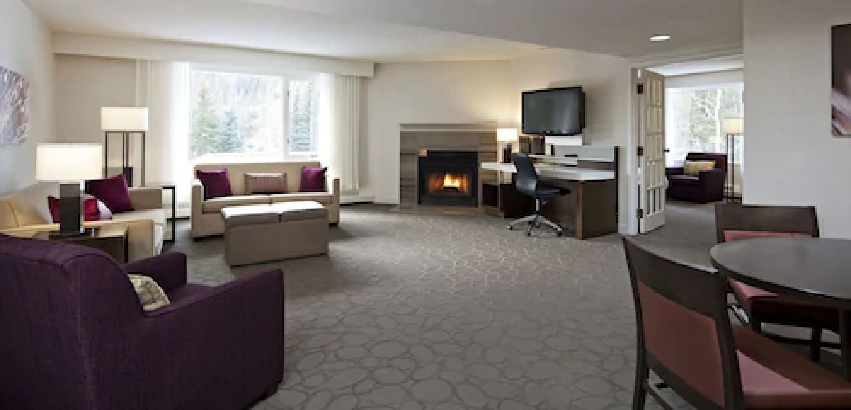 32-inch flat-screen tv with satellite channels, tv, pay films