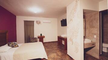 Double Room, 2 Double Beds | Iron/ironing board, bed sheets