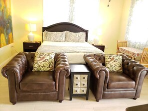 Superior Studio Suite, 1 King Bed, Balcony, Hill View | Living area | 55-inch Smart TV with digital channels, TV, Netflix