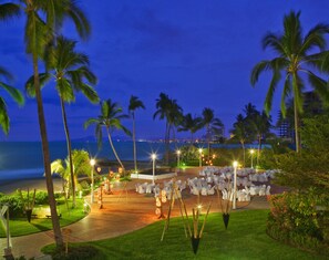 Outdoor wedding area