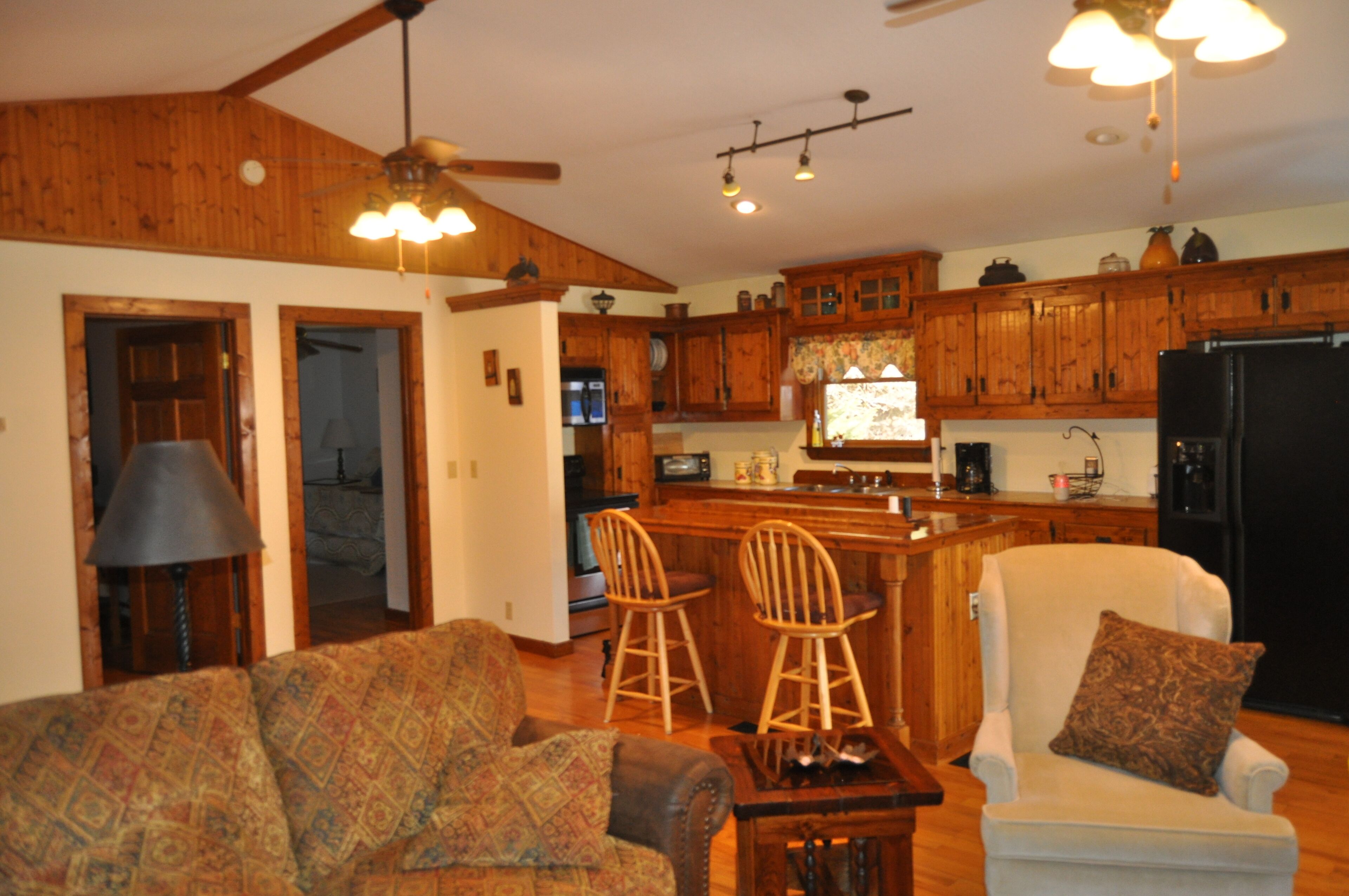 TV, fireplace, DVD player, books