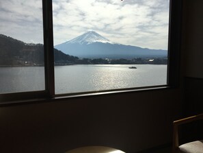 View from room - Tominoko Hotel (Fujikawaguchiko)