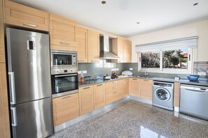 Villa, 4 Bedrooms, Private Pool | Private kitchen | Coffee/tea maker, full-sized fridge, microwave, oven