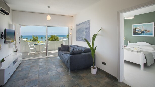 Apartment, 1 Bedroom, Pool Access | Living area - Lordos Sunshore Beachfront Suite (Oroklini)