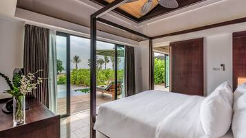 Ropa de cama de alta calidad y minibar