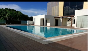 Outdoor pool, a rooftop pool