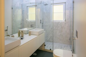 Shower, hair dryer