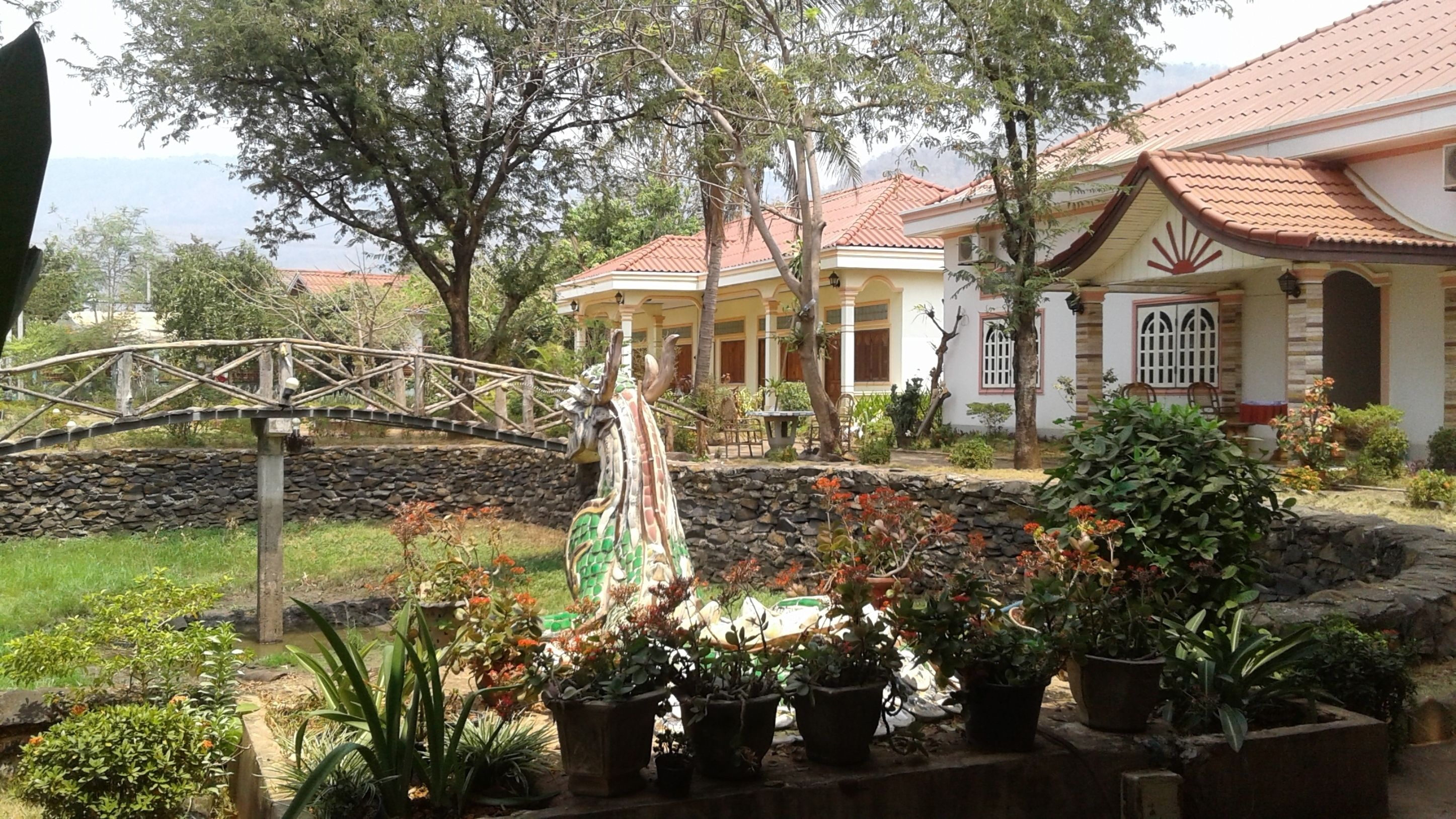 Outdoor banquet area