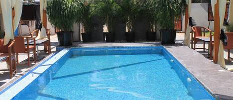 Indoor pool, outdoor pool