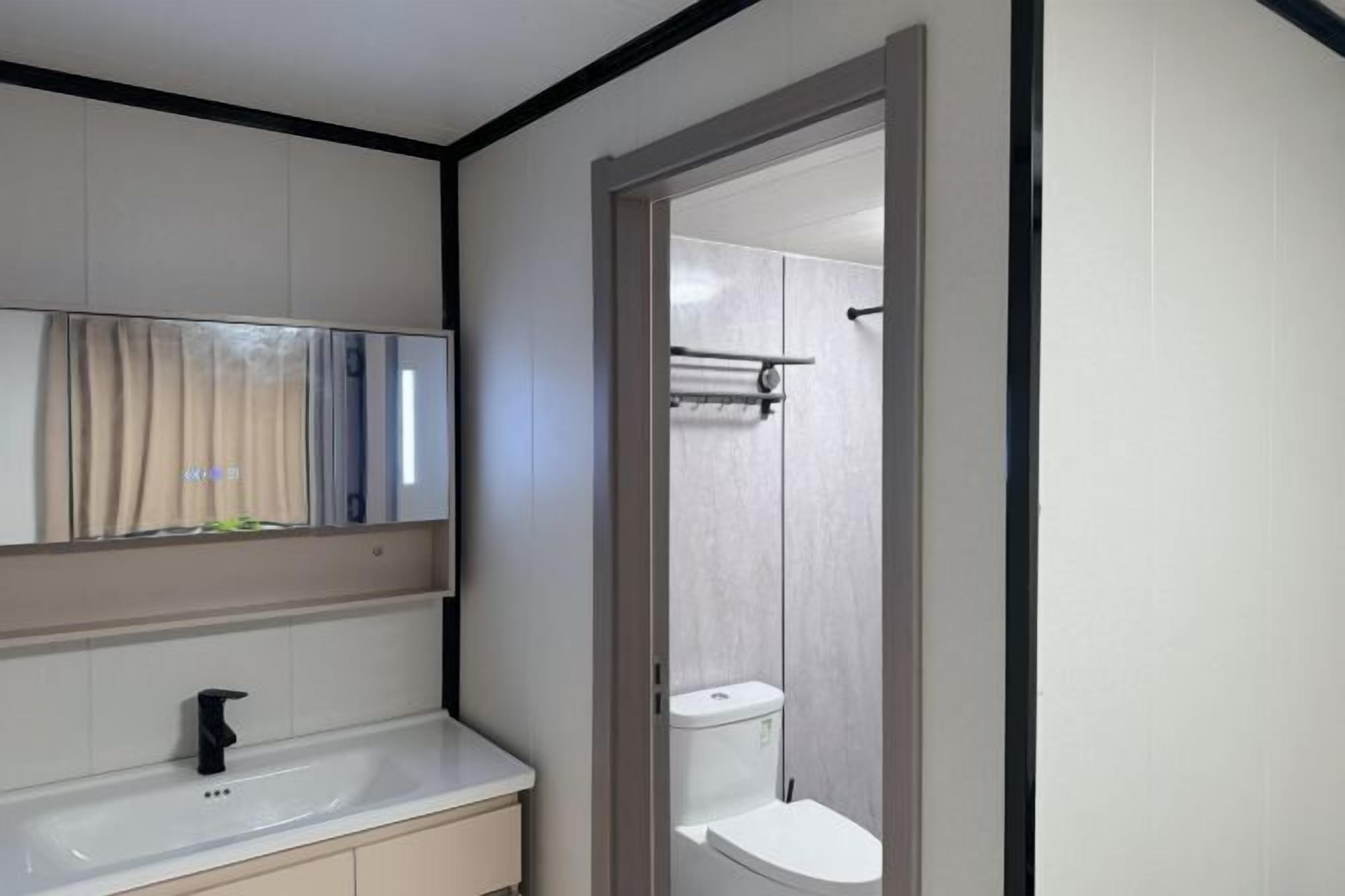 Desk, blackout curtains, free WiFi