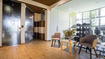 Behandlingsrum til par, sauna, boblebad, dampbad, tyrkisk bad/hammam