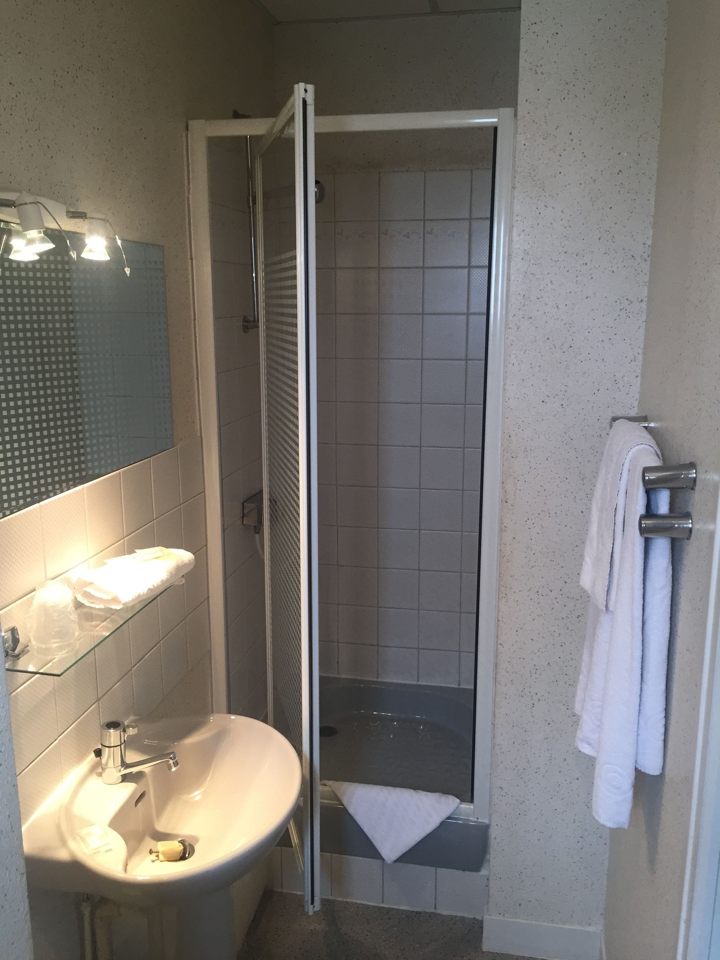 free toiletries, hair dryer, towels