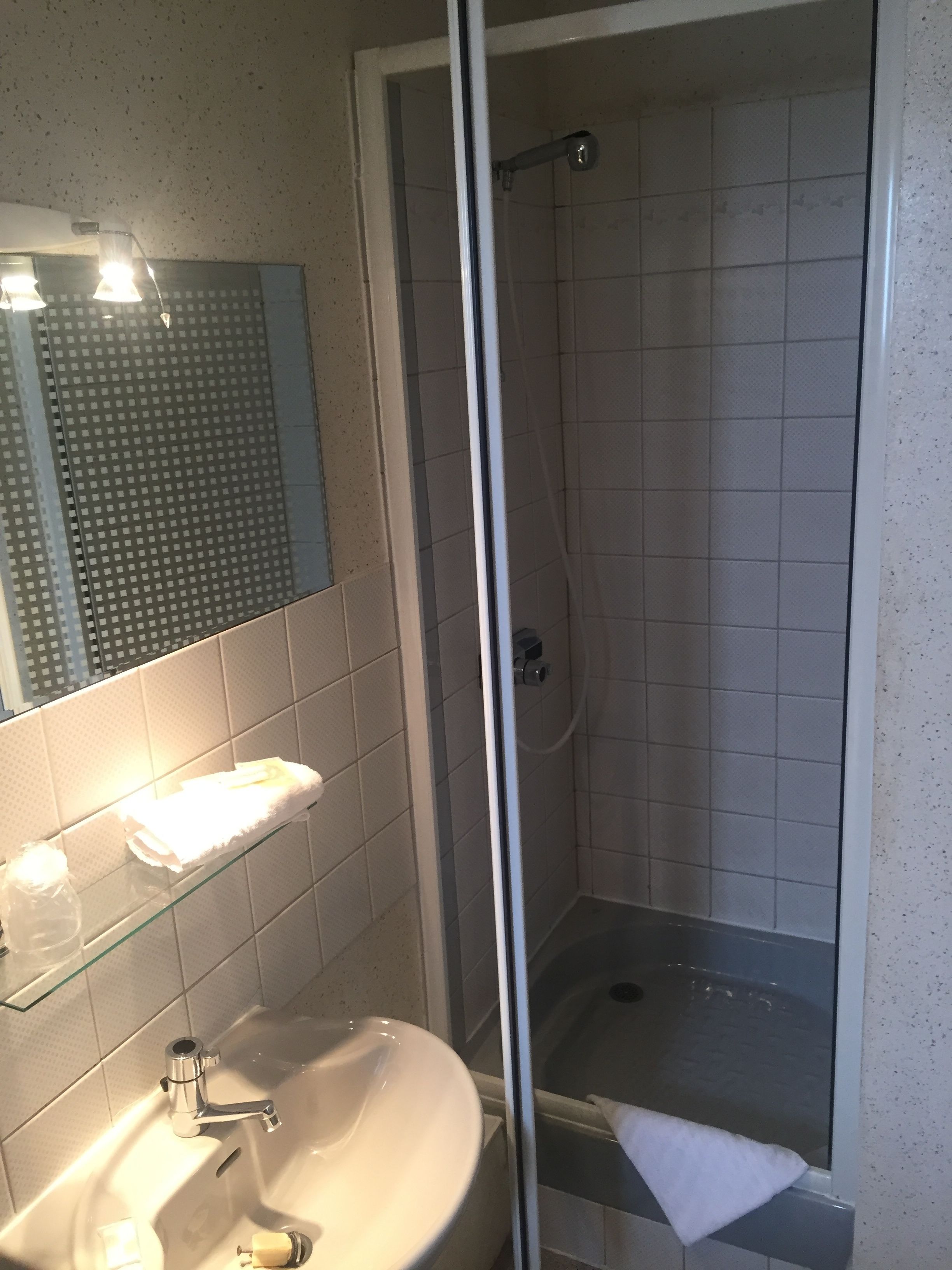 free toiletries, hair dryer, towels